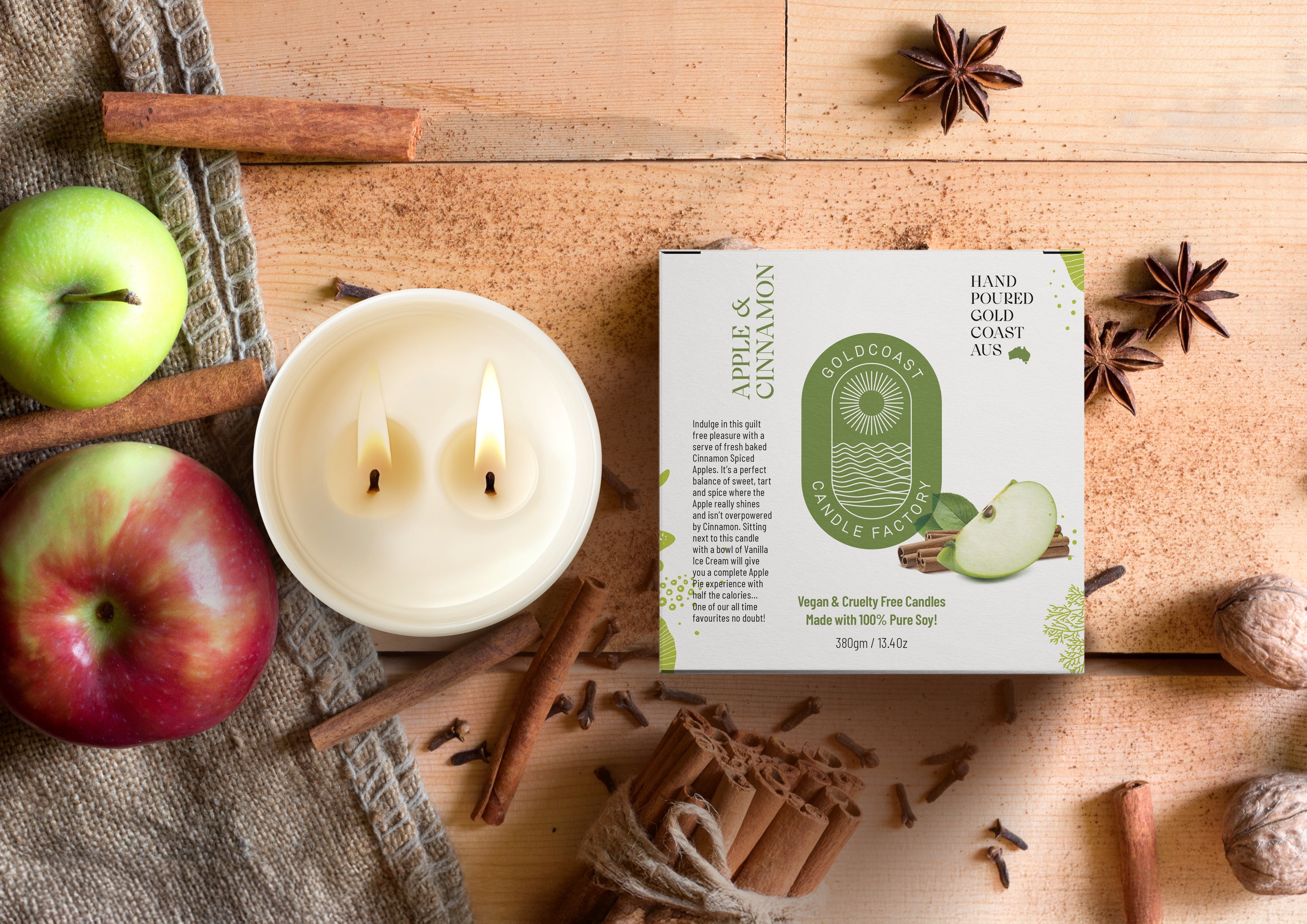 Apple Cinnamon | 380g Pure Soy Candle