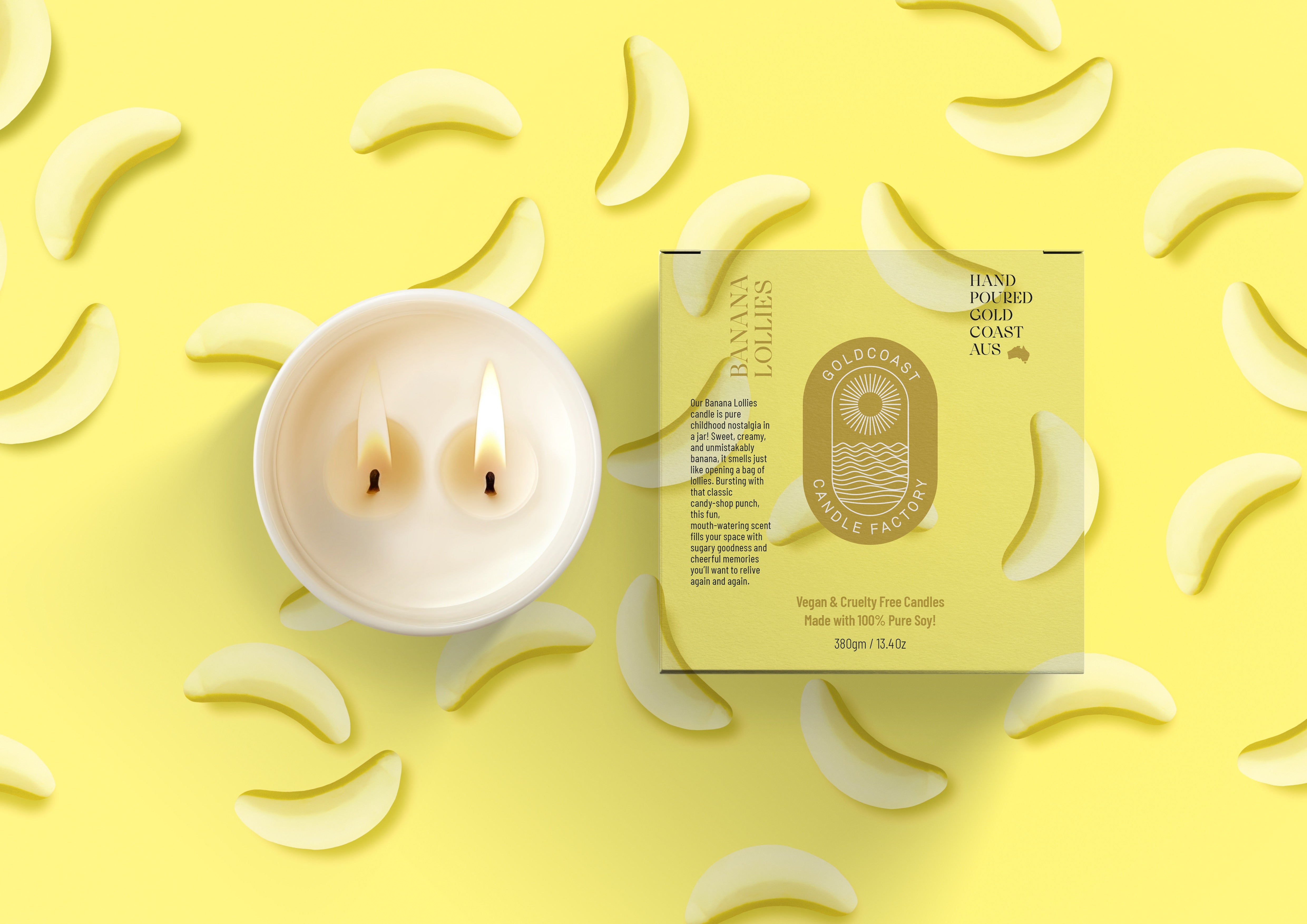 Banana Lollies Candle 380g - NEW - Owners Choice