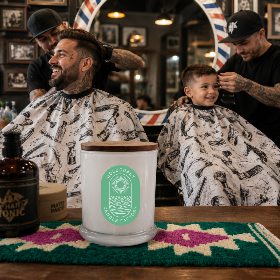Barber Shop  (Leather & Sandalwood) | 380g Pure Soy Candle