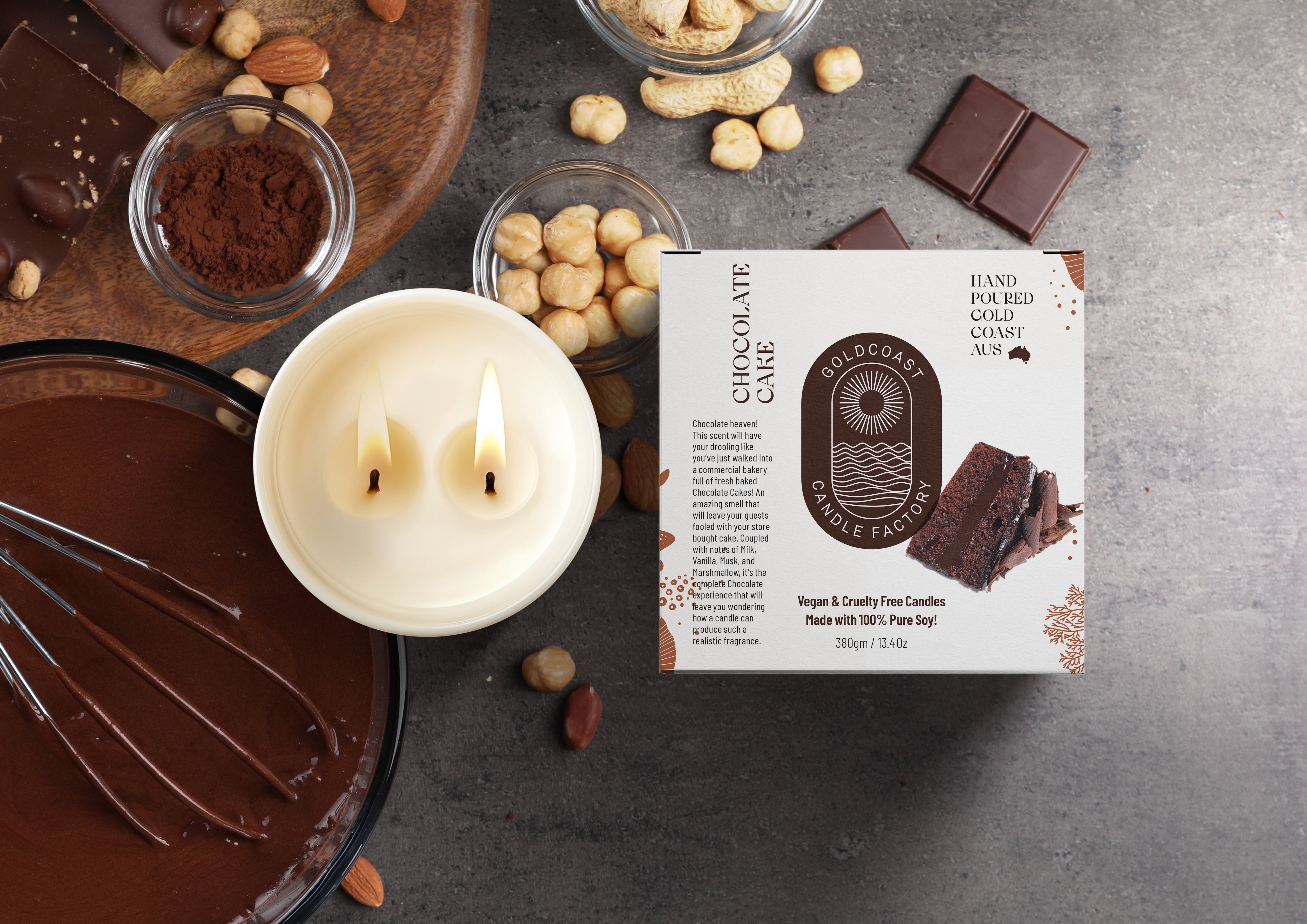Chocolate Cake | 380g Pure Soy Candle