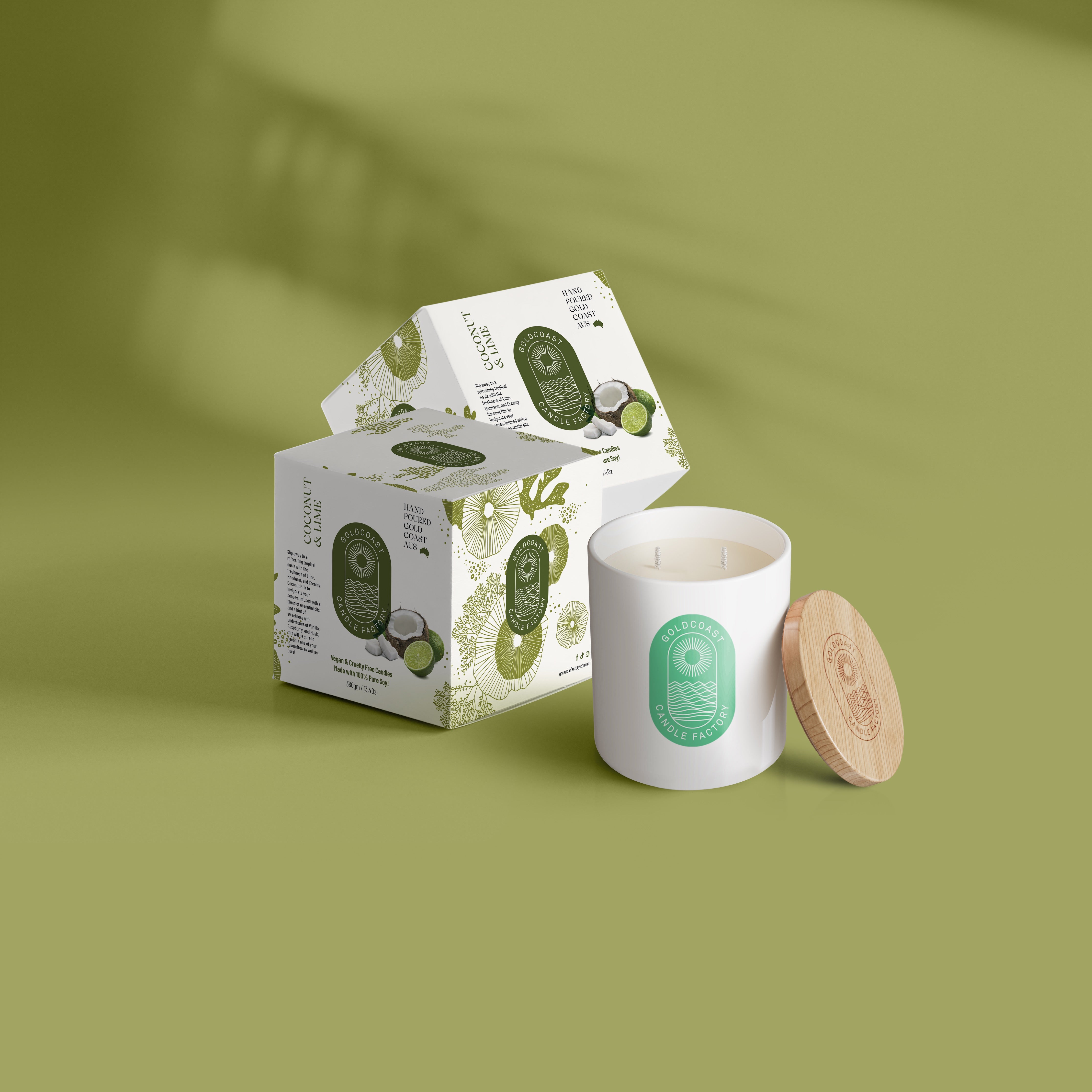 Coconut Lime | 380g Pure Soy Candle - MOST GIFTED 🎁