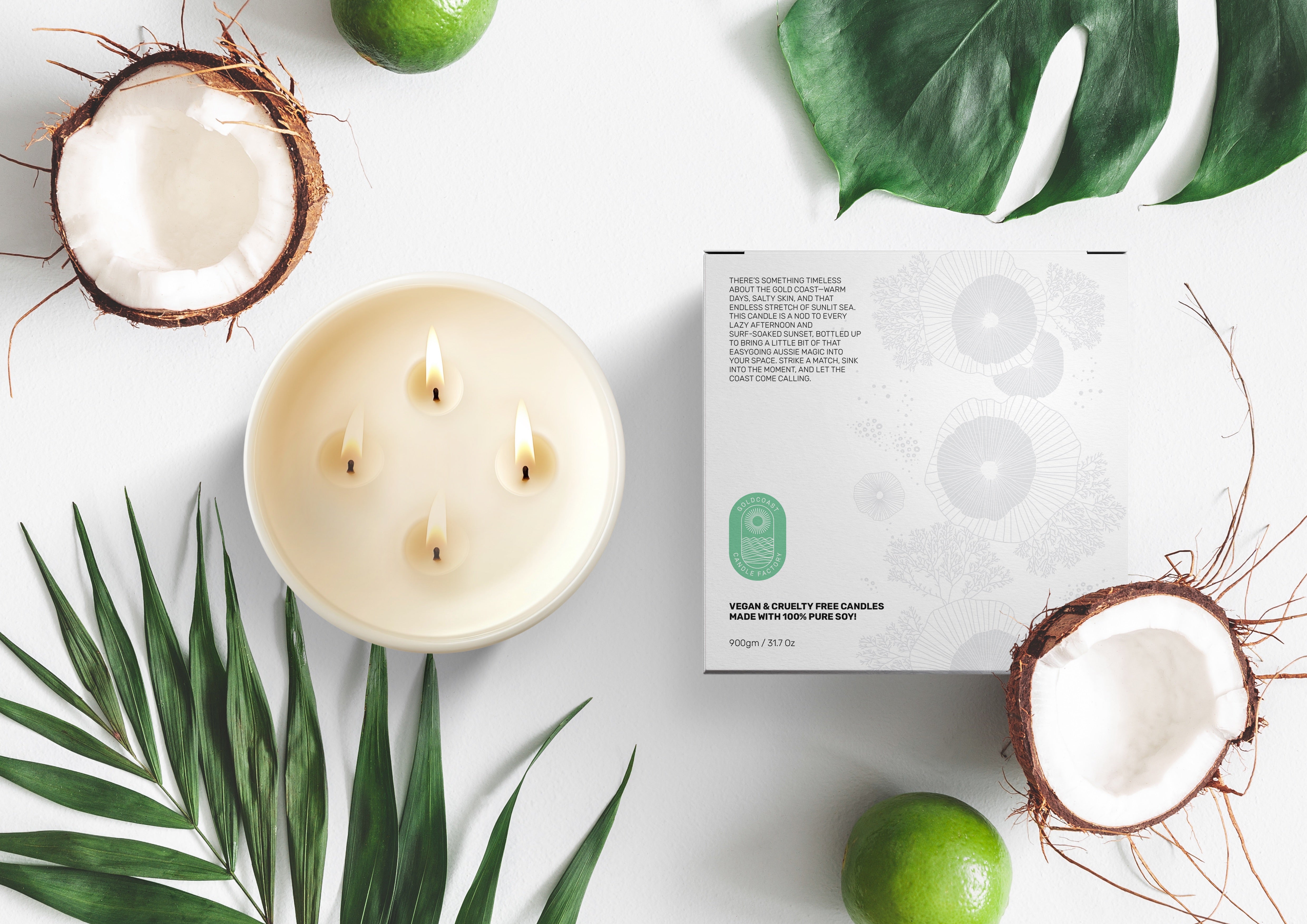 Coconut & Lime | 900g Pure Soy Candle