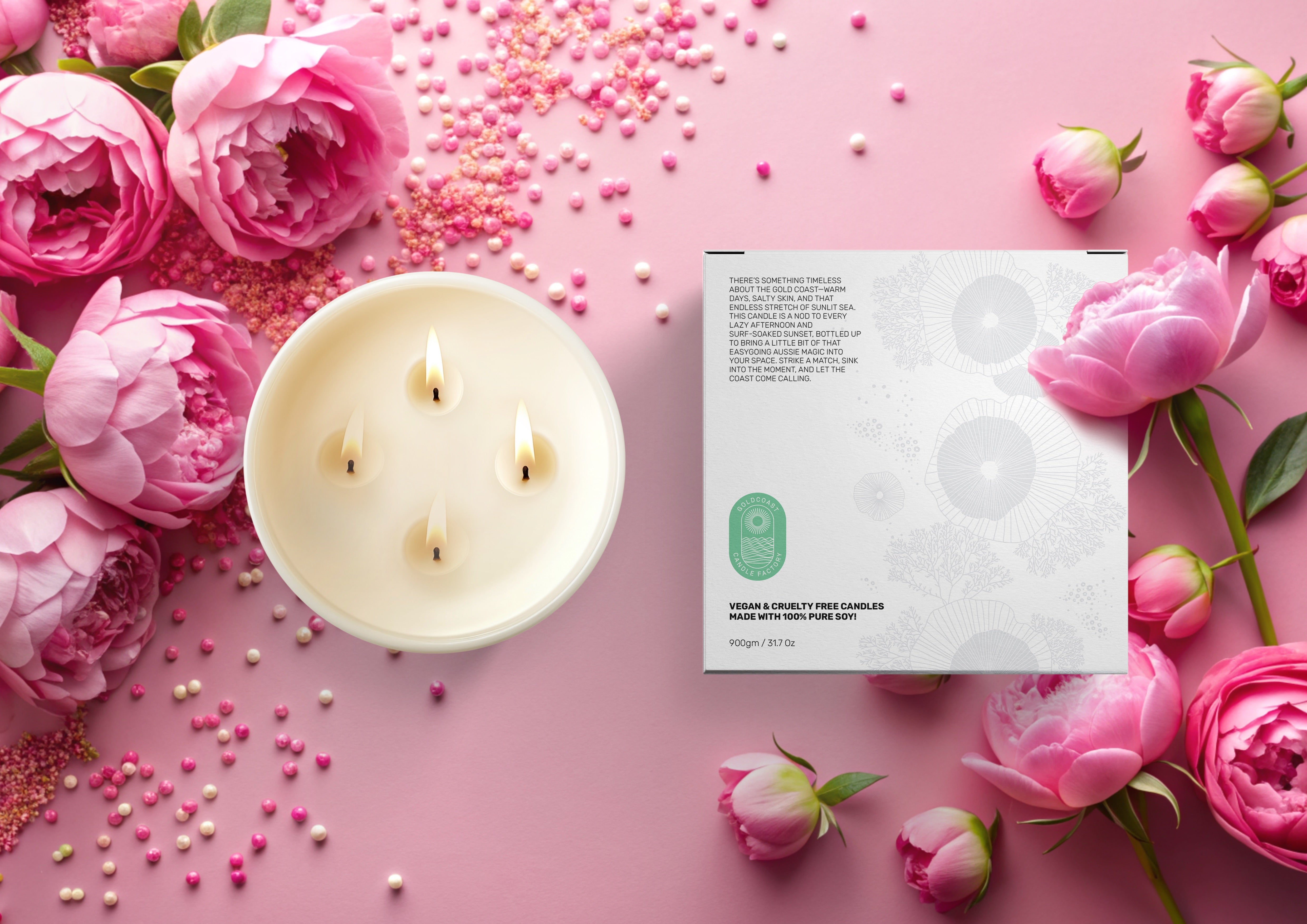 Peony Rose & Musk | 900g Pure Soy Candle