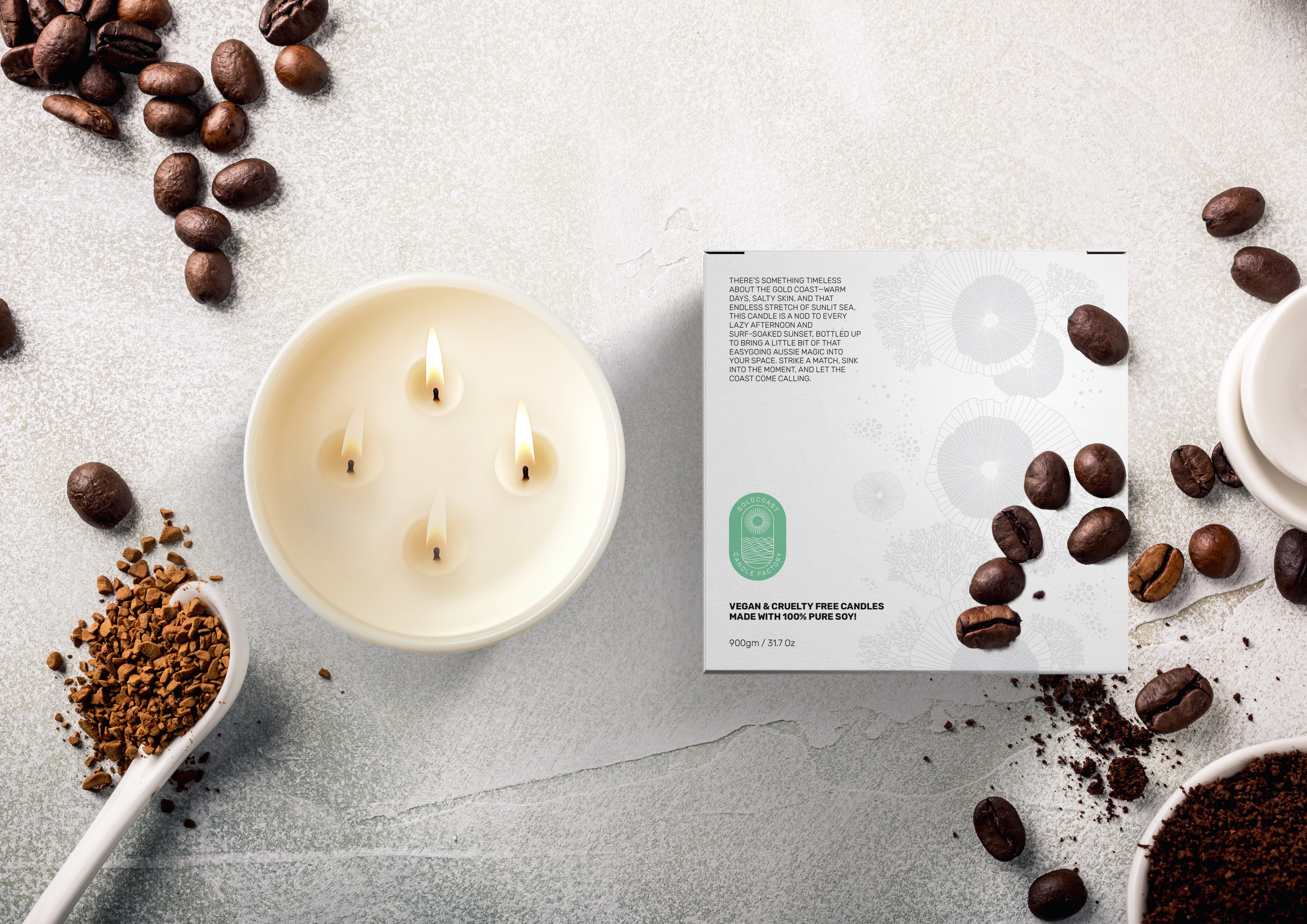 Fresh Roasted Coffee | 900gm Pure Soy Candle