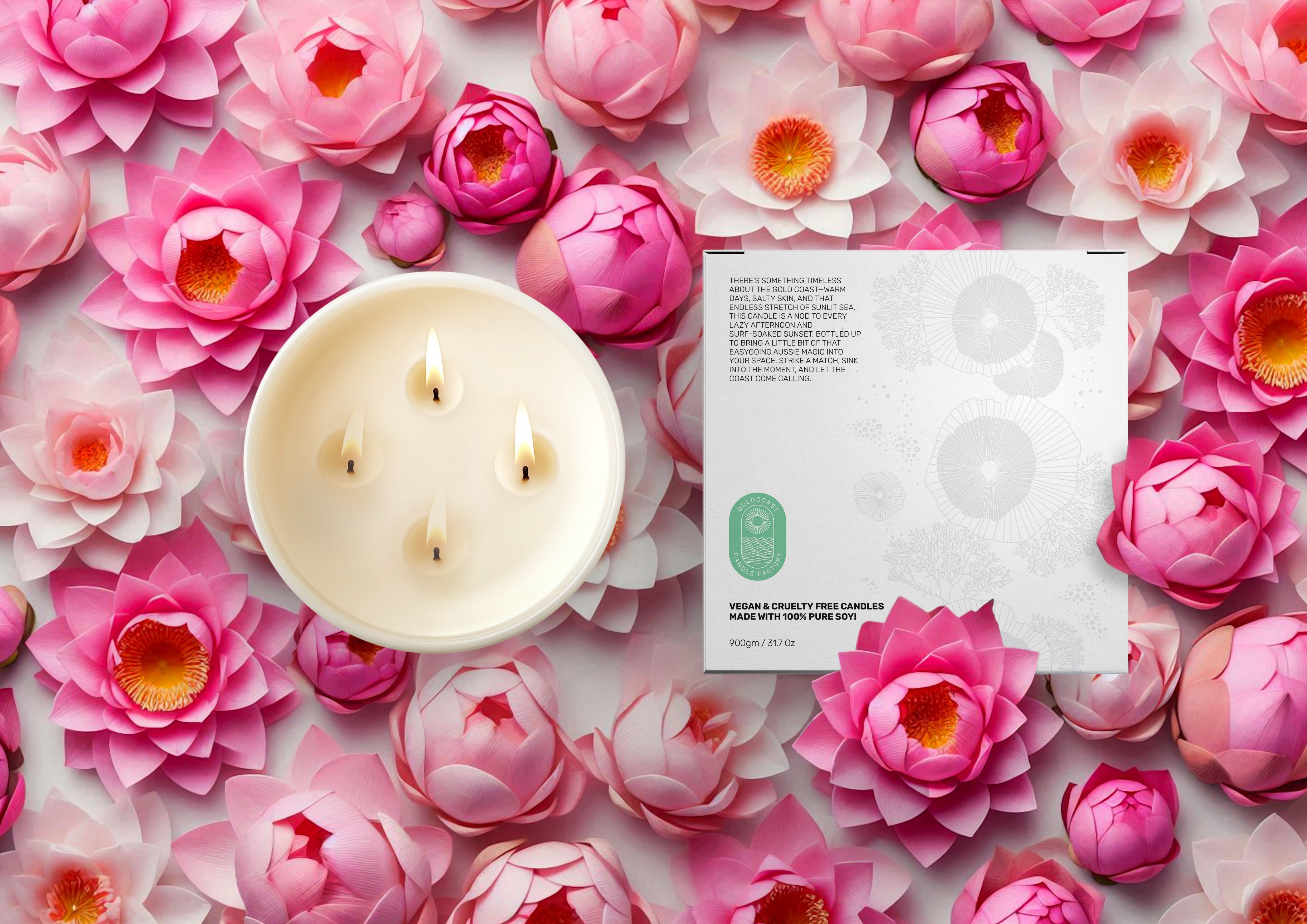Kakadu Waterlily | 900g Pure Soy Candle | 🌿 NATIVE FAVOURITE