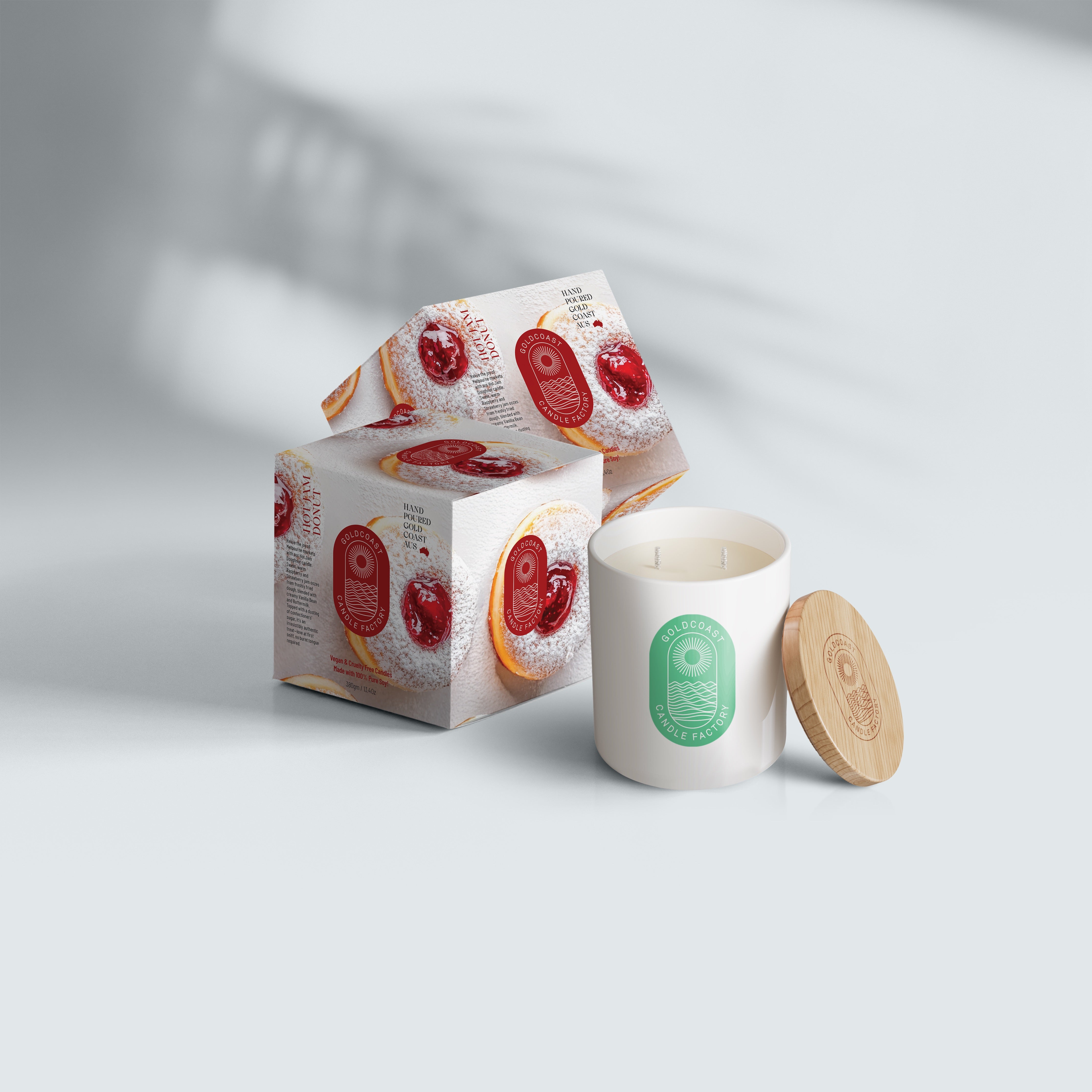 Hot Jam Donut Candle 380g - NEW