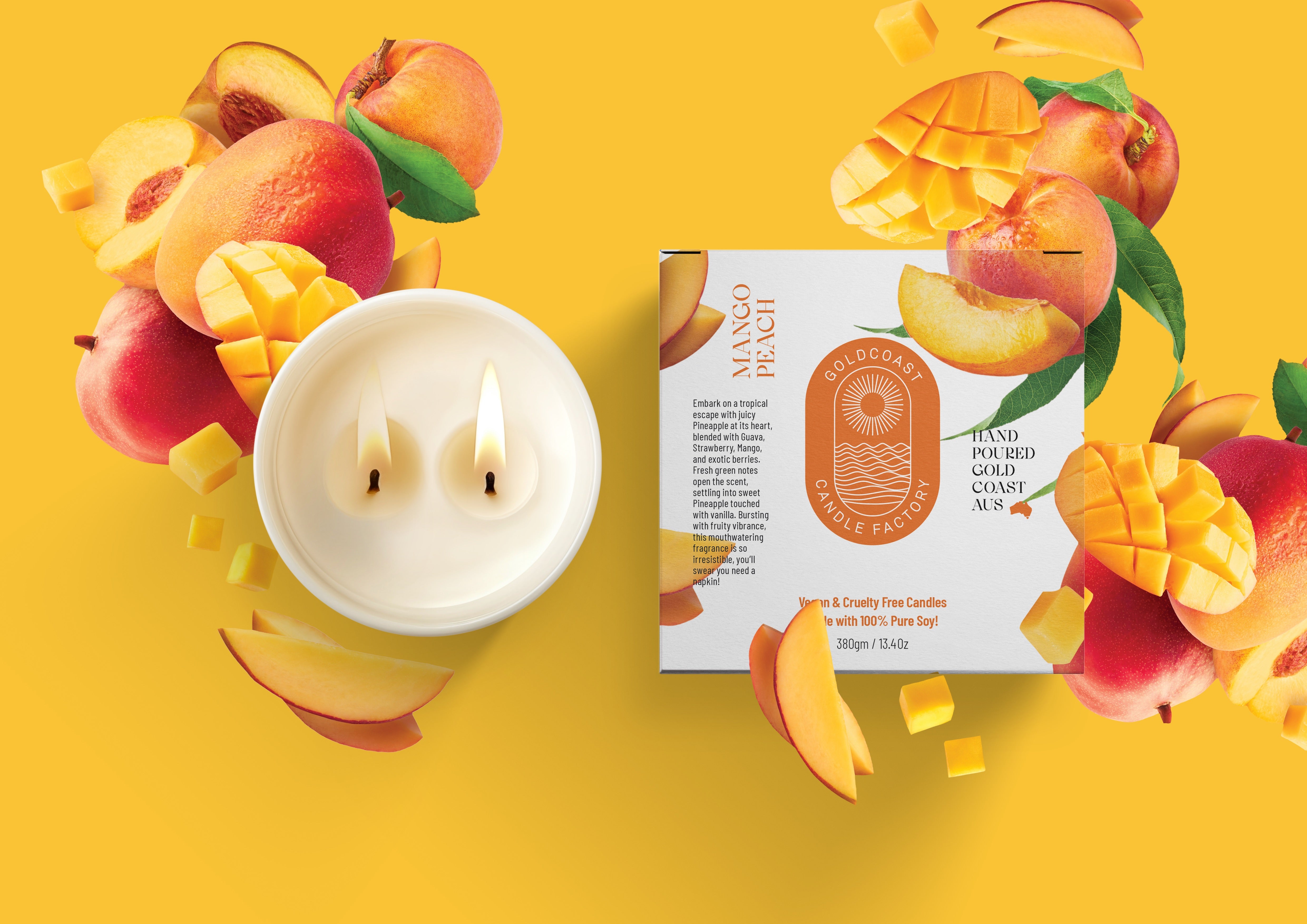 Mango Peach Candle 380g - NEW