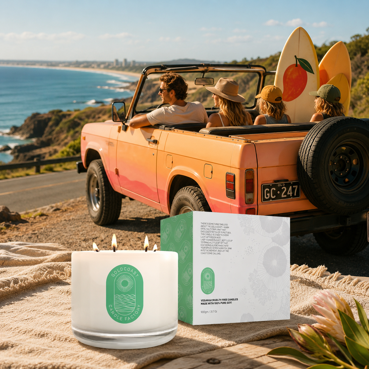 Mango & Peach | 900gm Pure Soy Candle