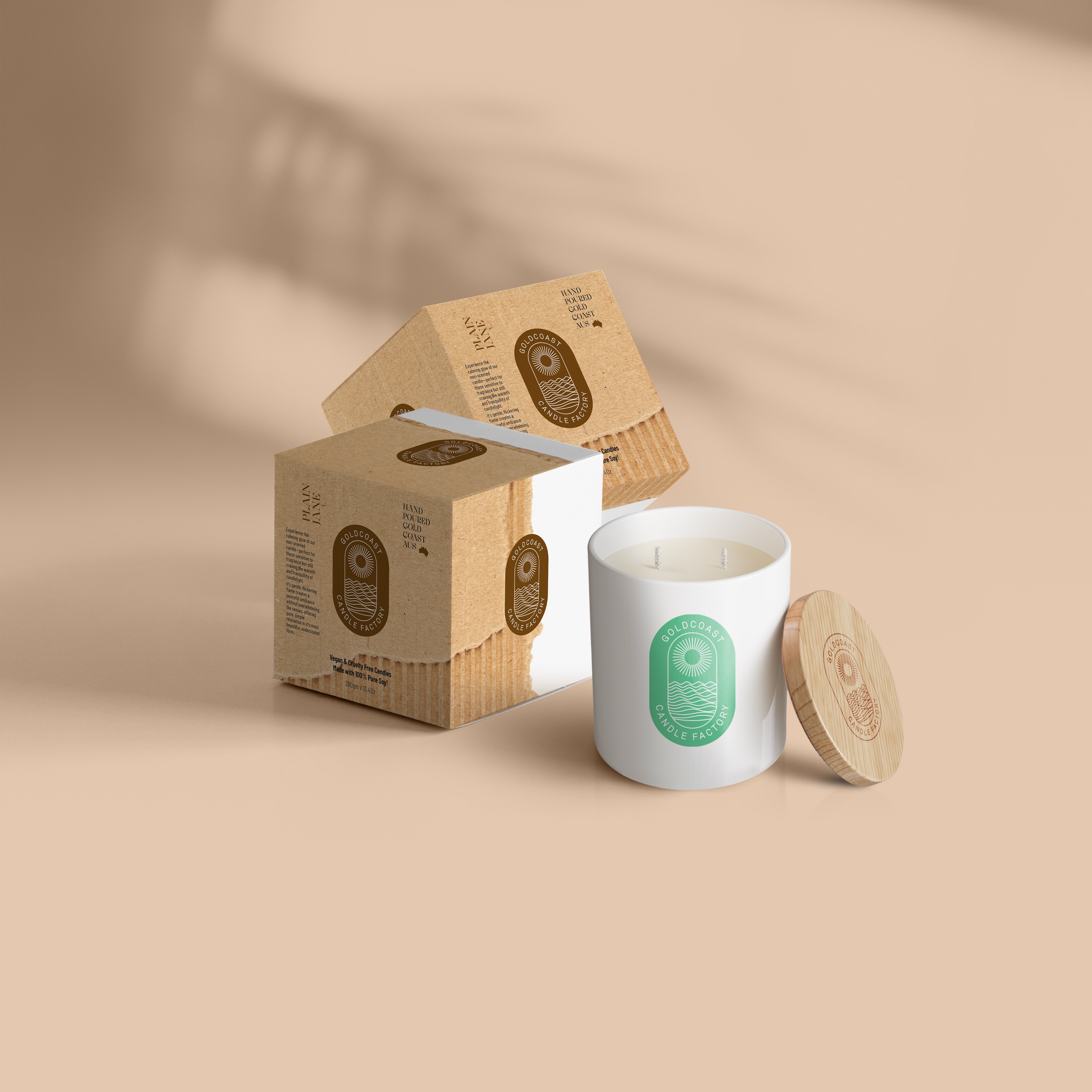 Plain Jane Candle 380g - (Fragrance Free) - NEW