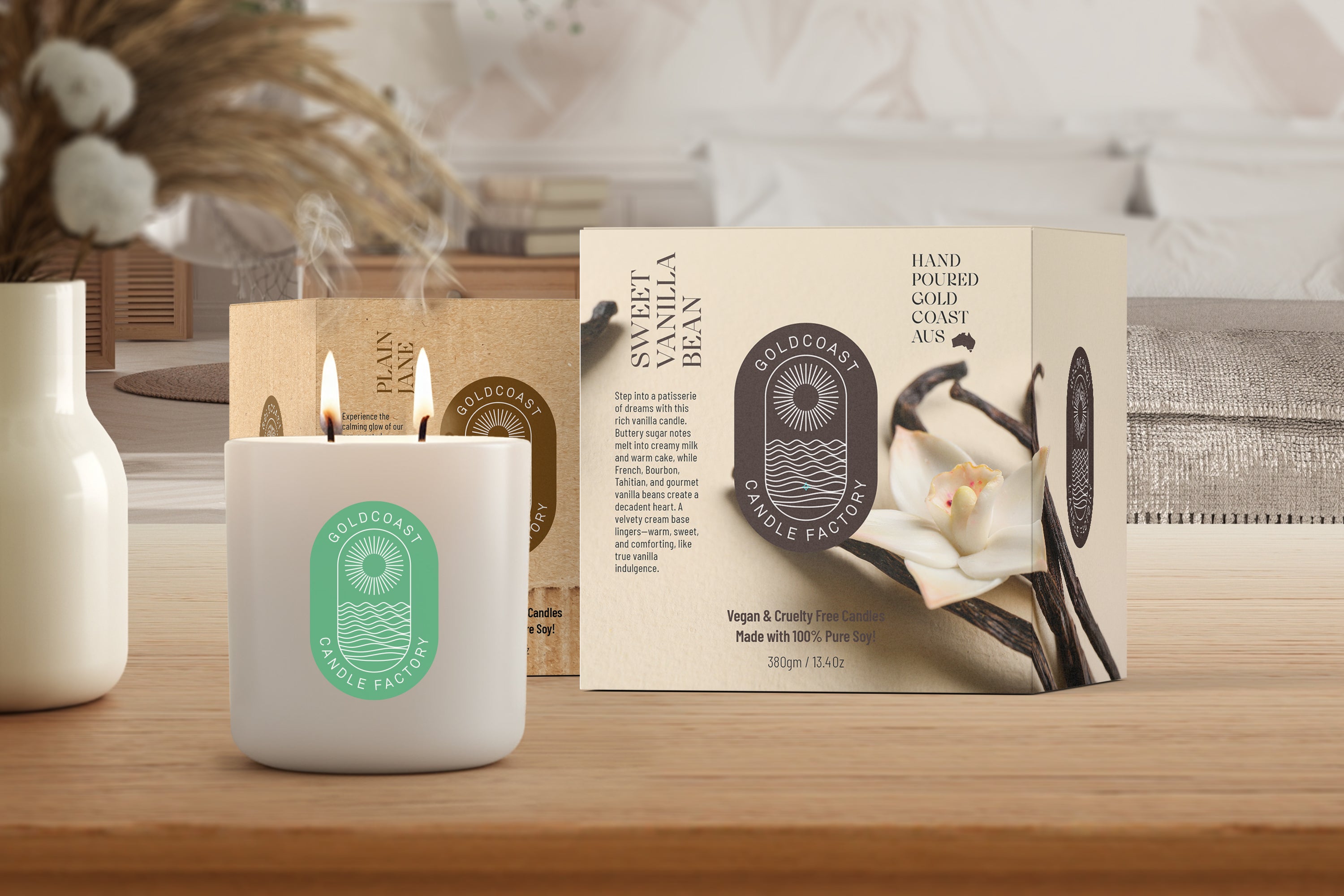 Sweet Vanilla Bean | 380g Pure Soy Candle - 🎁 MOST GIFTED