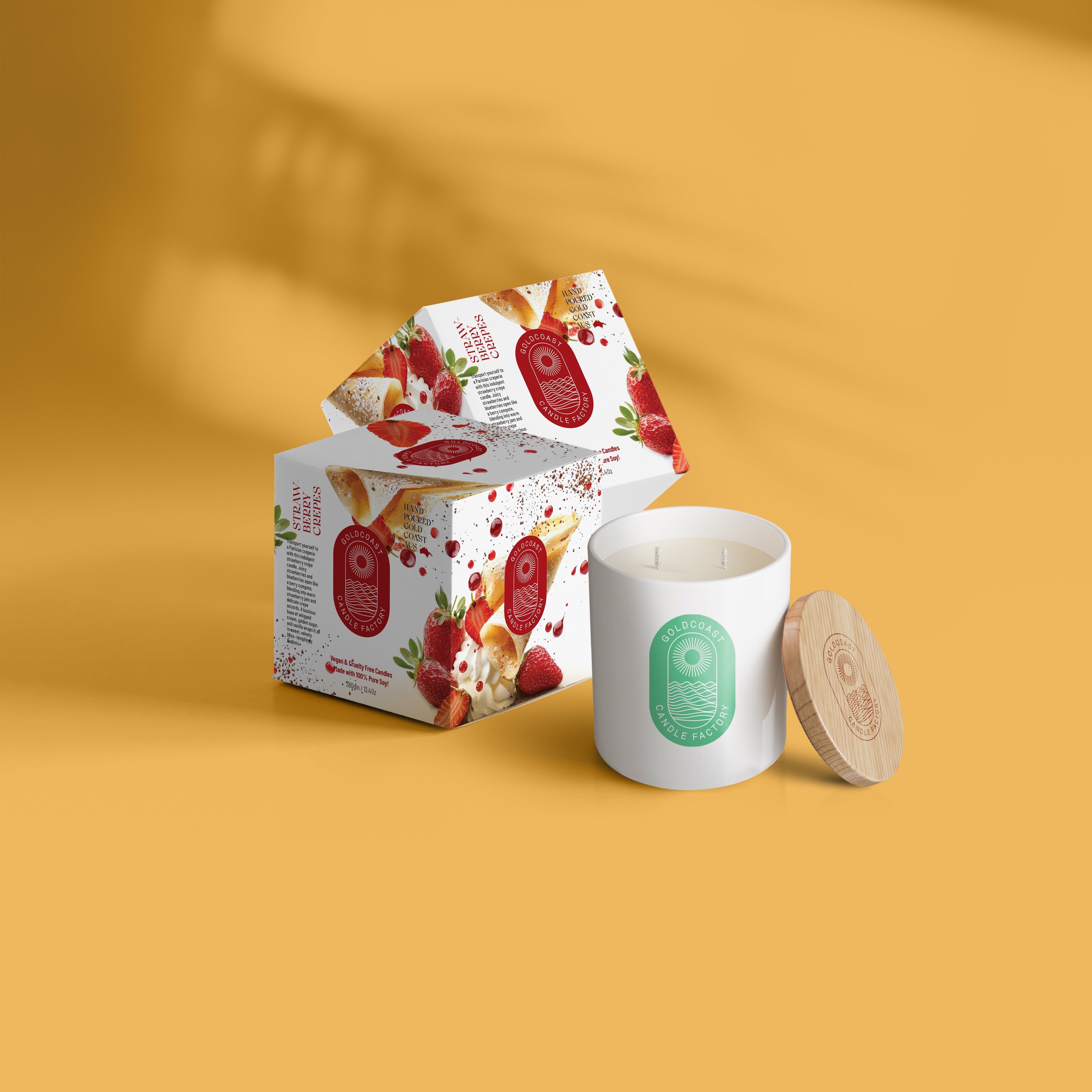 Strawberry Crepes Candle 380g - NEW - Owners Choice