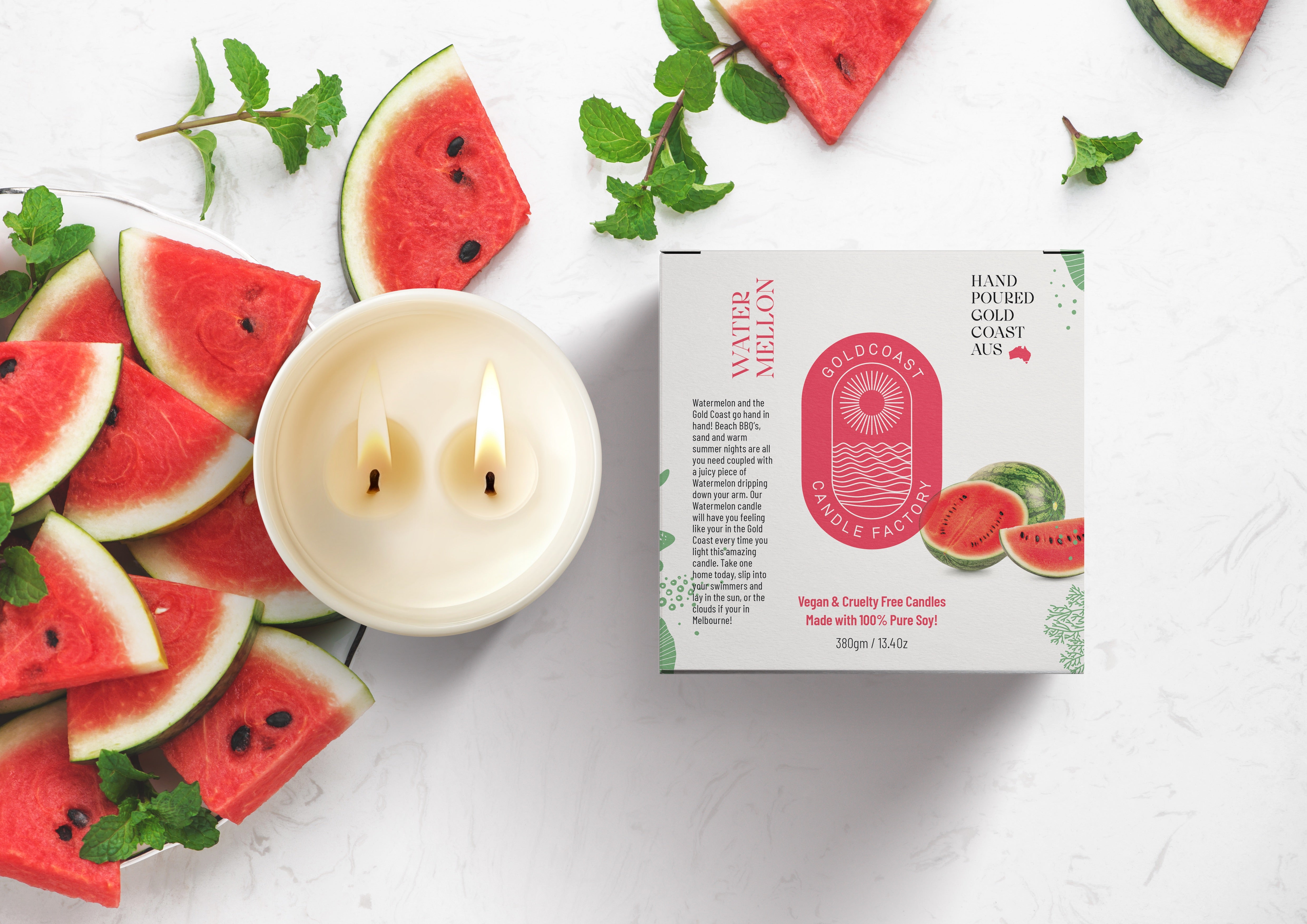 Watermelon | 380g Pure Soy Candle